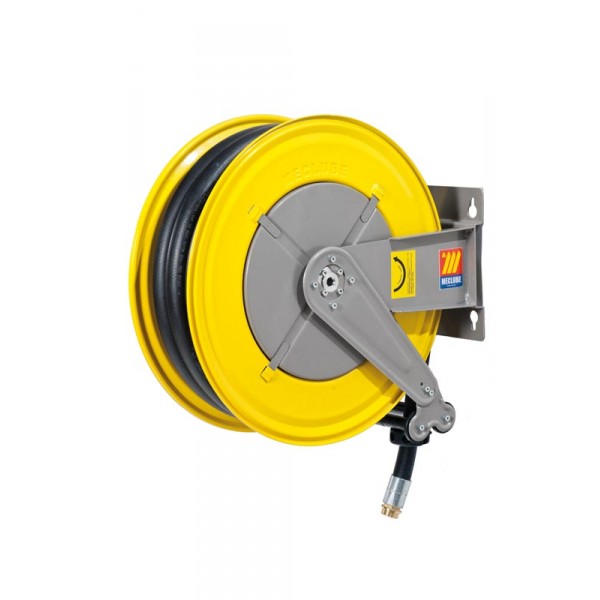 Enrollador de manguera automático F-555 acero pintado fijo · ø 1" · 15 m — MECLUBE 070-1508-615